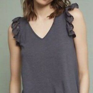 Eri + Ali Gray Lace Sleeve Tank